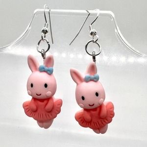 Ballerina Earrings - Bunny Earrings - Rabbit Earrings - Ballet Dancer Earrings